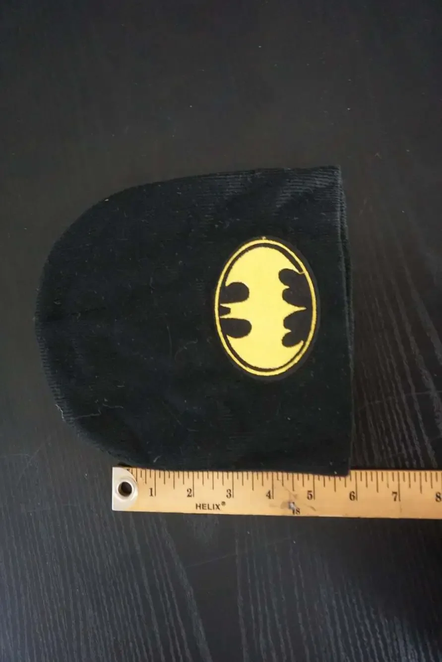 DC Comics Batman Black Beanie Hat with Yellow Logo